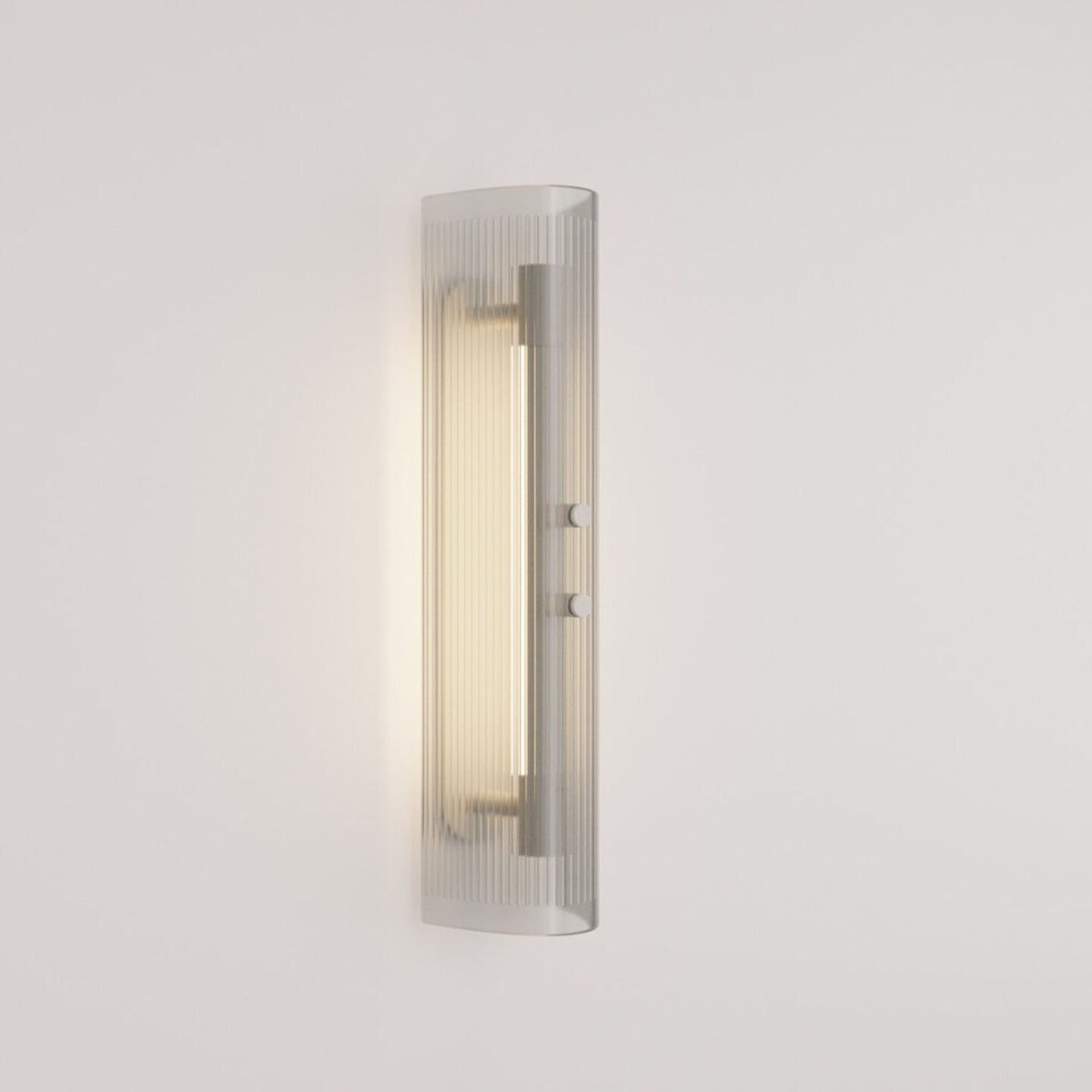 Torii Sconce Ribbed Clear & Rough White